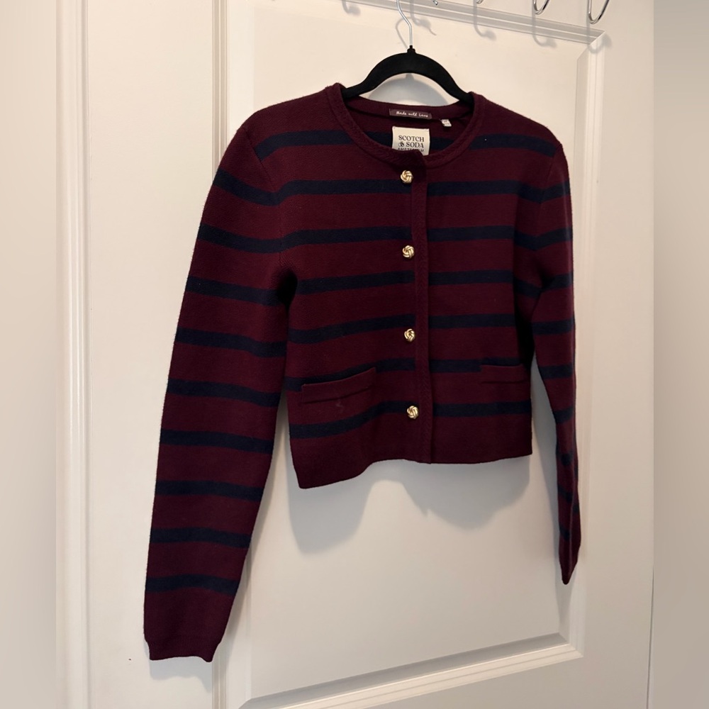 Scotch & Soda Striped Sweater with Gold buttons - Picture 4 of 9